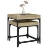 vidaXL Tables d'appoint 2 pcs Ch&ecirc;ne sonoma Bois d'ing&eacute;nierie