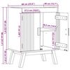 vidaXL Meuble de base Olden Marron 60 x 40 x 80 cm Bois de pin massif