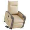 vidaXL Fauteuil inclinable Cr&egrave;me Tissu