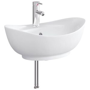 vidaXL Lavabo de salle de bains Chrome 59 x 35 x 21 cm m&eacute;tal