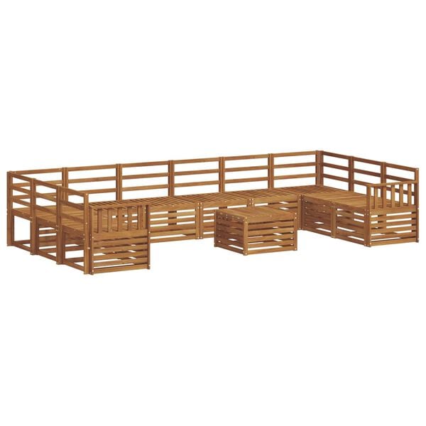 vidaXL Ensembles de canap&eacute;s Naturel Bois d'Acacia Massif