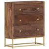 vidaXL Buffet 60 x 30 x 75 cm Bois de manguier massif