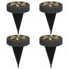 vidaXL Lampes solaires de sol et piquets de sol ext&eacute;rieur 4 pcs