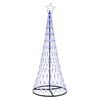 vidaXL Arbre de No&euml;l LED Bleu 184,5 cm M&eacute;tal