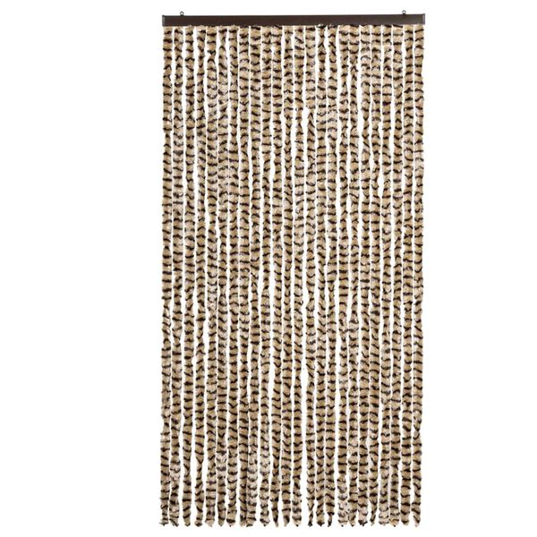 vidaXL Moustiquaire Beige et marron 100x220 cm Chenille