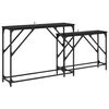 vidaXL Table console 2 pcs Ch&ecirc;ne noir 100 x 28 x 75 cm