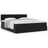 VidaXL Cadre de lit ottoman avec matelas noir 160x200 cm velours