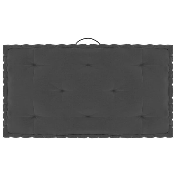 vidaXL Coussins de plancher de palette lot de 4 Anthracite Coton