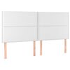 vidaXL T&ecirc;te de lit blanche 200 x 5 x 118/128 cm similicuir