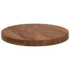 vidaXL Plateau de table Marron clair Ø 50 x 4 cm Chêne massif