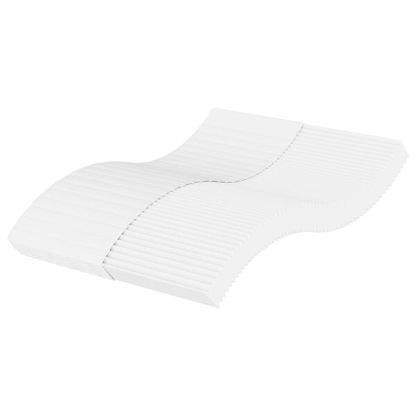 vidaXL Matelas en mousse blanc 120x210 cm duret&eacute; H2 H3