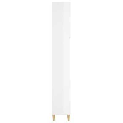 vidaXL Armoire de salle de bain blanc brillant 30x30x190 cm