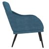 vidaXL Fauteuil Bleu 63x76x80 cm Velours