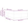 vidaXL Cadre de lit avec matelas Blanc 120 x 200 cm tissu
