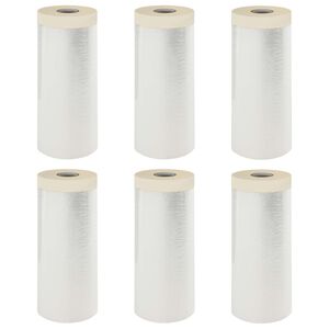 vidaXL Drap d'aspiration avec ruban adh&eacute;sif 6 pcs 140 x 3300 cm HDPE