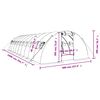 vidaXL Serre avec cadre en acier vert 40 m&sup2; 10x4x2 m