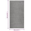 vidaXL Tapis shaggy &agrave; poils longs Gris 80x150 cm