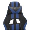 vidaXL Chaise de jeu Noir et bleu Similicuir