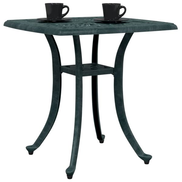 vidaXL Table de jardin vert 53x53x53 cm aluminium coul&eacute;