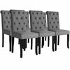 vidaXL Chaises &agrave; manger lot de 6 gris fonc&eacute; tissu