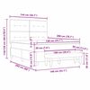 vidaXL Lit &agrave; ressorts avec matelas Gris clair 140 x 200 cm tissu
