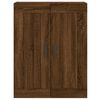 vidaXL Buffet haut Ch&ecirc;ne marron 69,5x34x180 cm Bois d'ing&eacute;nierie