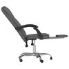 vidaXL Fauteuil inclinable de bureau Gris fonc&eacute; Tissu
