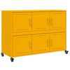 vidaXL Buffet jaune moutarde 100,5x39x72 cm acier