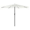 vidaXL Parasol de jardin avec m&acirc;t en acier blanc 388x388x248 cm