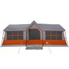 vidaXL Tente familiale avec toit Gris et orange 622 x 295 x 238 cm