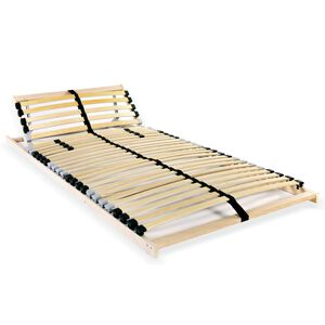 vidaXL Sommier &agrave; lattes sans matelas avec 28 lattes 7 zones 70x200 cm