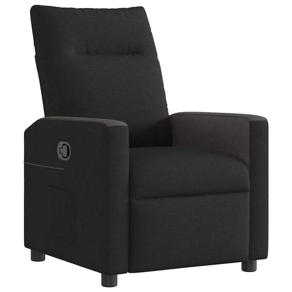 vidaXL Fauteuil inclinable Noir Tissu