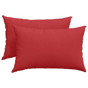vidaXL Coussins de canap&eacute; 2 pcs Rouge 60 x 40 cm tissu
