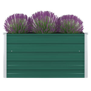 vidaXL Jardini&egrave;re 100 x 100 x 45 cm Acier galvanis&eacute; Vert