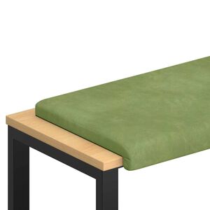 vidaXL Coussin de banc Velours Vert clair Profondeur 35 cm