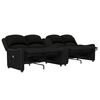 vidaXL Fauteuil de massage inclinable et porte-gobelets 4 places noir