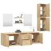 vidaXL Ensemble de meubles salle de bain 7 pcs chêne bois d'ingénierie