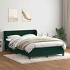 vidaXL Sommier &agrave; lattes de lit et matelas vert fonc&eacute; 160x210cm velours
