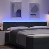 vidaXL T&ecirc;te de lit LED avec t&ecirc;te de lit Gris fonc&eacute; 200 cm Polyester
