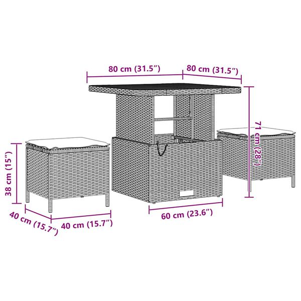 vidaXL Ensemble de canapé de jardin avec coussin 8 pcs Beige polyrotin