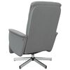 vidaXL Fauteuil inclinable avec repose-pieds gris clair tissu