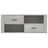 vidaXL Meuble TV Gris béton 100x35x40 cm Bois d'ingénierie