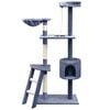 vidaXL Arbre &agrave; chat avec griffoirs en sisal 150 cm Bleu fonc&eacute;