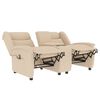 vidaXL Fauteuil de massage inclinable et porte-gobelet 2 places cr&egrave;me