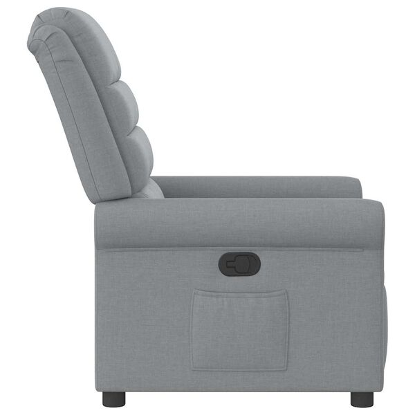 vidaXL Fauteuil inclinable Gris clair Tissu