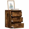 vidaXL Commode d'angle ch&ecirc;ne fum&eacute; 40x41x58 cm bois d'ing&eacute;nierie