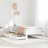 vidaXL Cadre de lit avec tiroirs sans matelas blanc 90x200 cm
