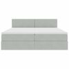 vidaXL Lit de Rangement avec matelas Gris clair 90 x 200 cm