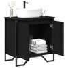 vidaXL Meuble de Lavabo de Salle de Bain Chêne noir 60 x 35 x 60 cm