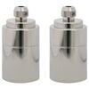 vidaXL Douilles de lampe 2 pcs nickel satin&eacute; E27